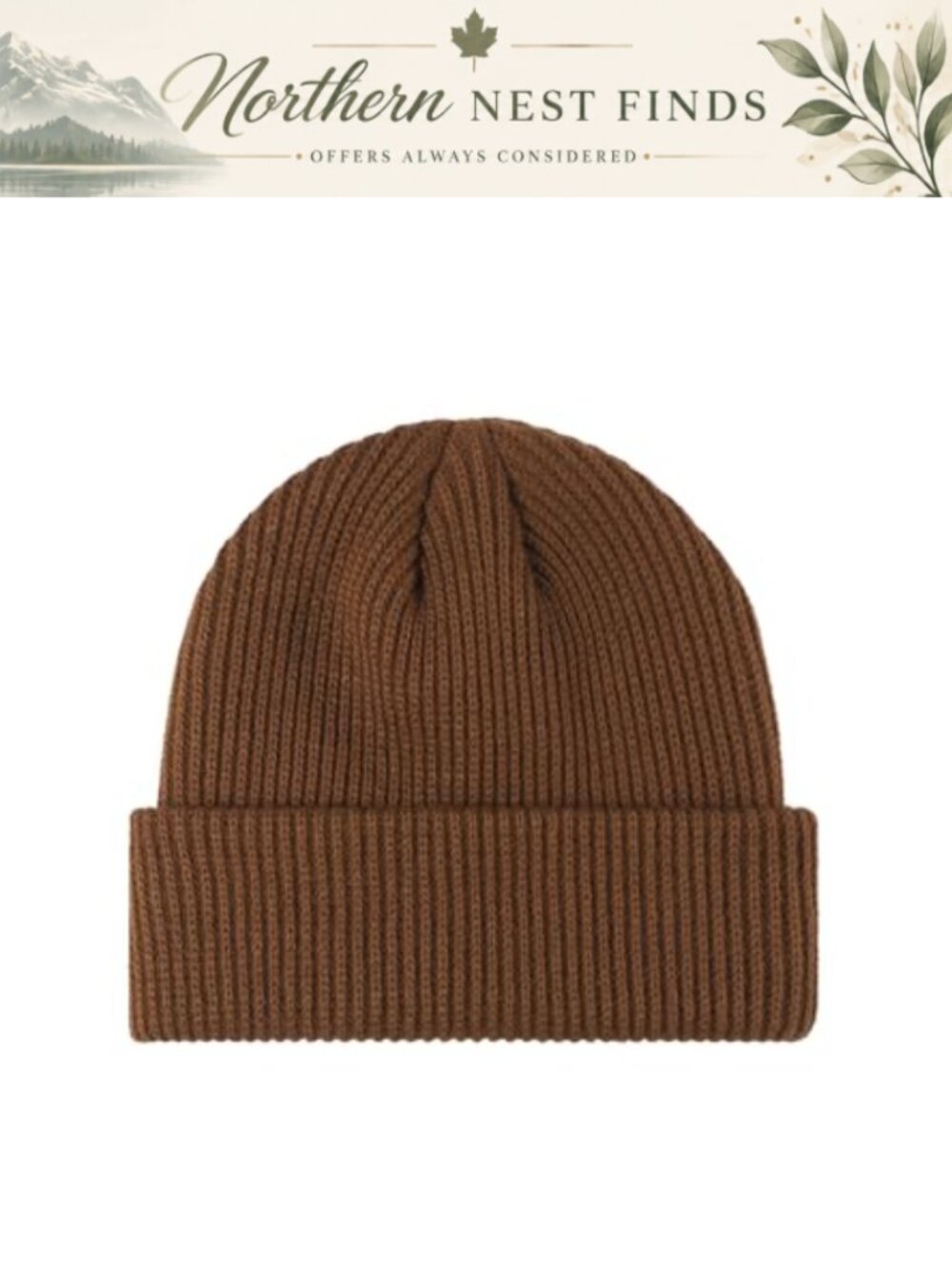 Heavyweight Stretch Knit Cuffed Beanie Warm Winter Hat Adult